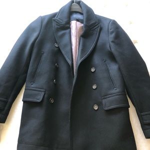 Men’s Banana Republic Black Wool Peacoat